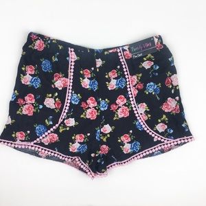 Women’s Floral Roses Pom Shorts